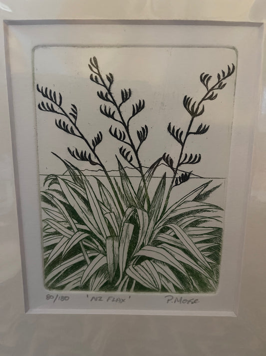 NZ Flax Limited Edition Etching