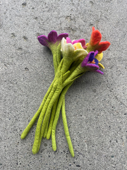 Handmade Wool Felted Flowers