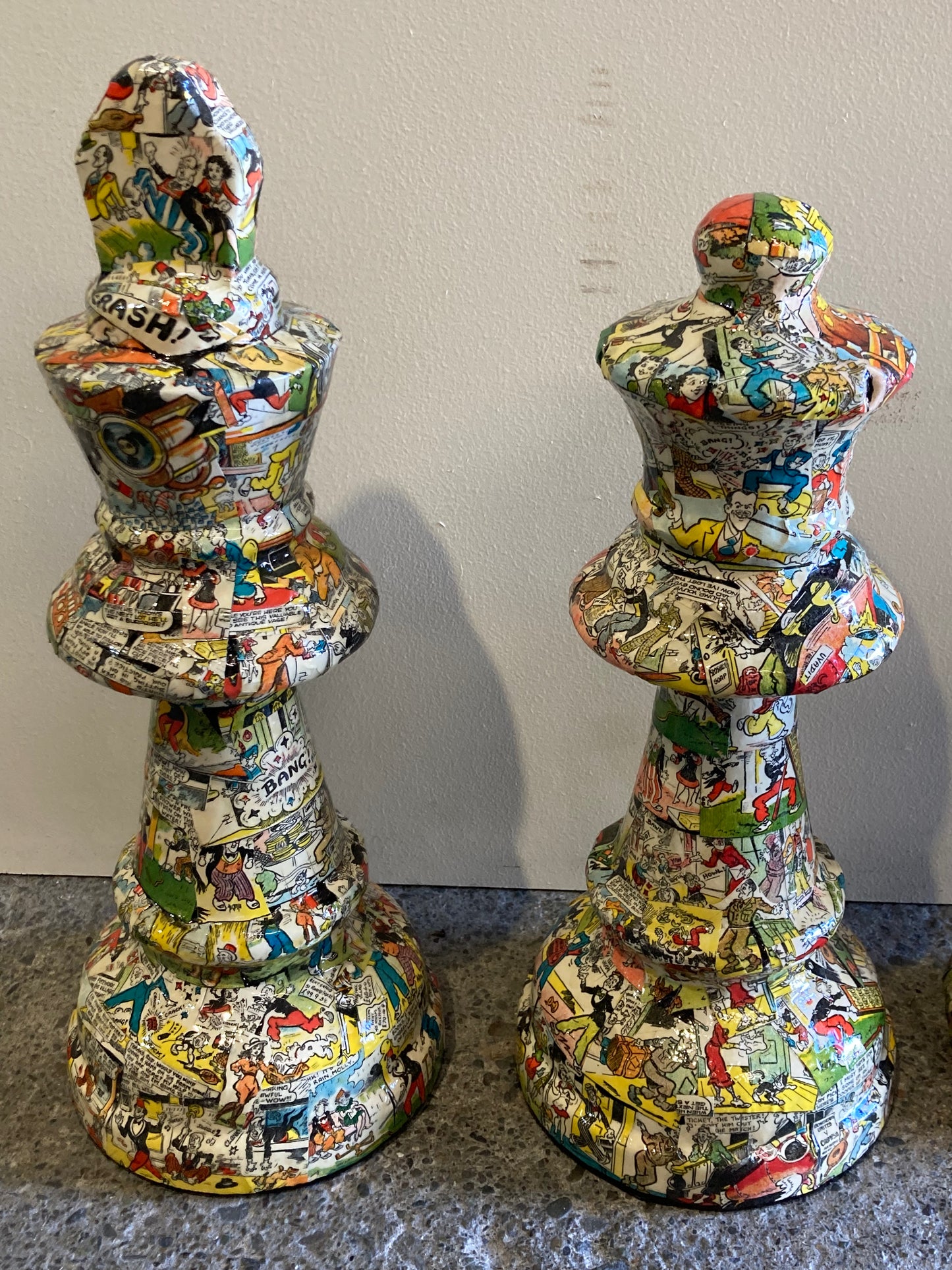 Chess Set - Mixed Media Sculptures (set of 4)