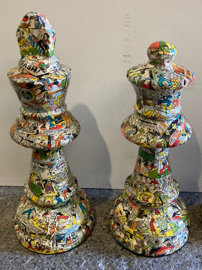 Chess Set - Mixed Media Sculptures (set of 4)