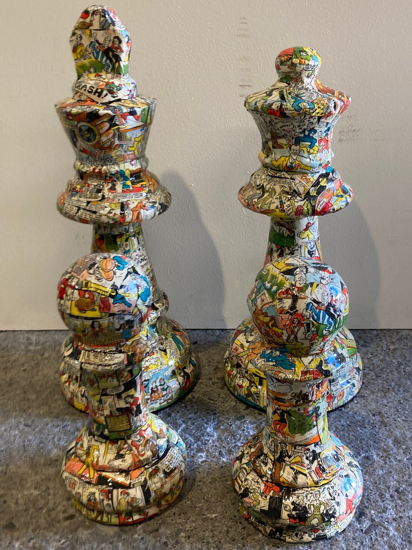 Chess Set - Mixed Media Sculptures (set of 4)