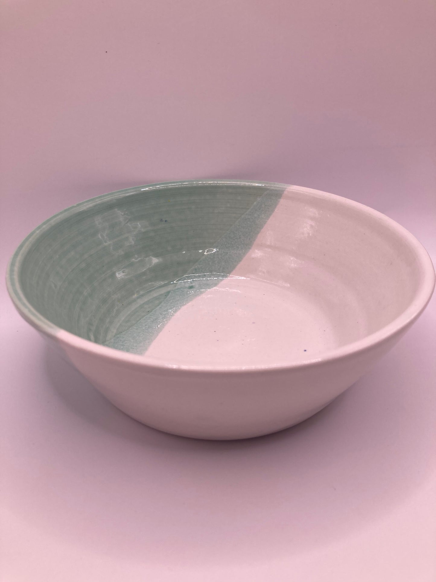Coastal Stoneware Bowls and Dishes - White and Aqua