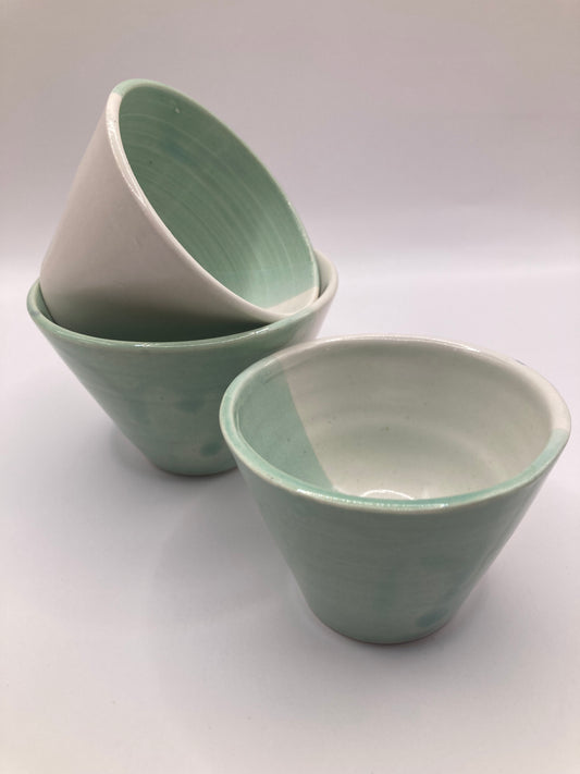 Coastal Dipping Bowl - Aqua and White