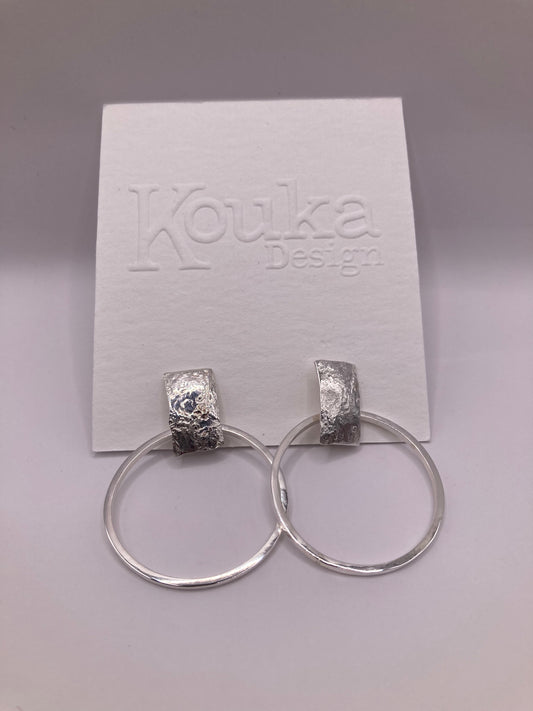 Hoop with Solid Piece Earrings