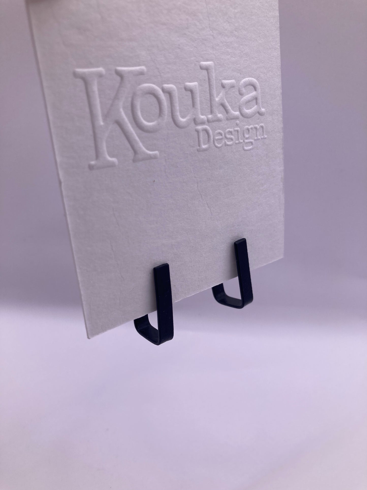 Black U Shape Hoop Earrings