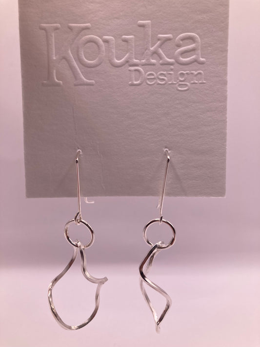 Wobbly Hoop Dangle Earrings