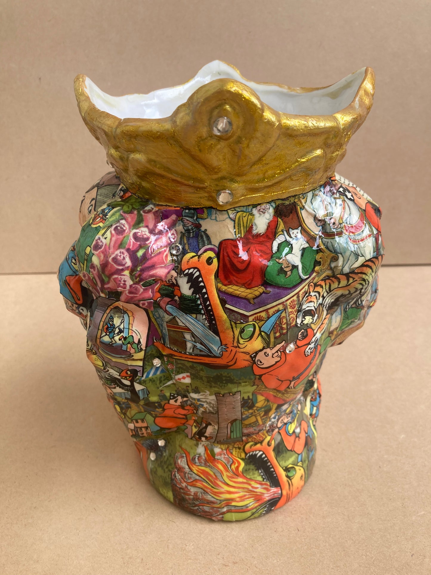 Queen Chaos - Mixed Media Sculpture