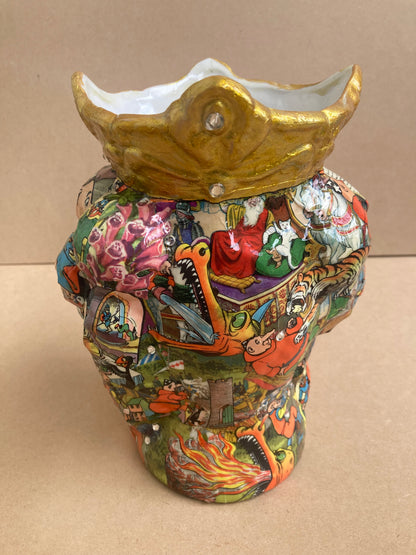 Queen Chaos - Mixed Media Sculpture