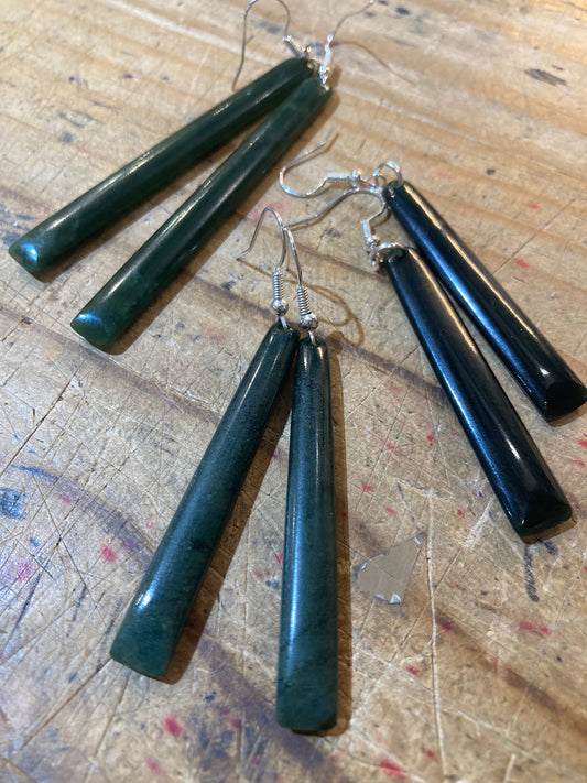 Pounamu Toki Drop Earrings