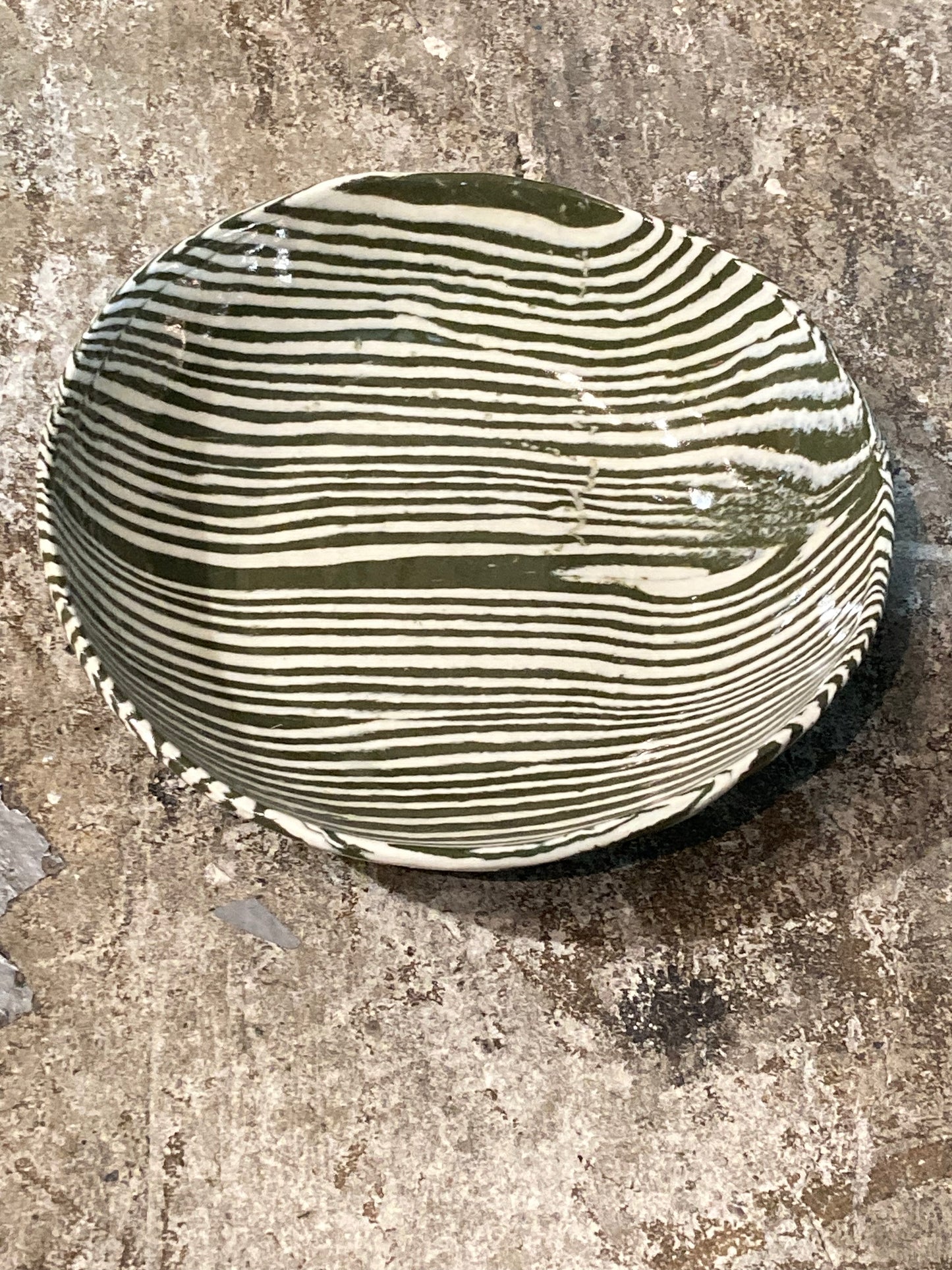 Nerikomi Salad Bowl Striped