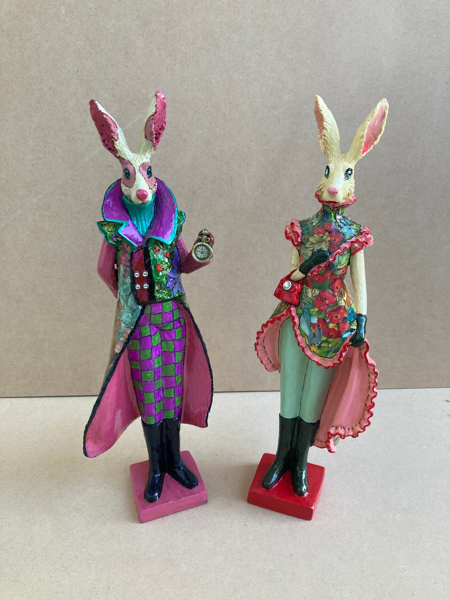 Mr Graze & Mrs Grove - Mixed Media Sculptures