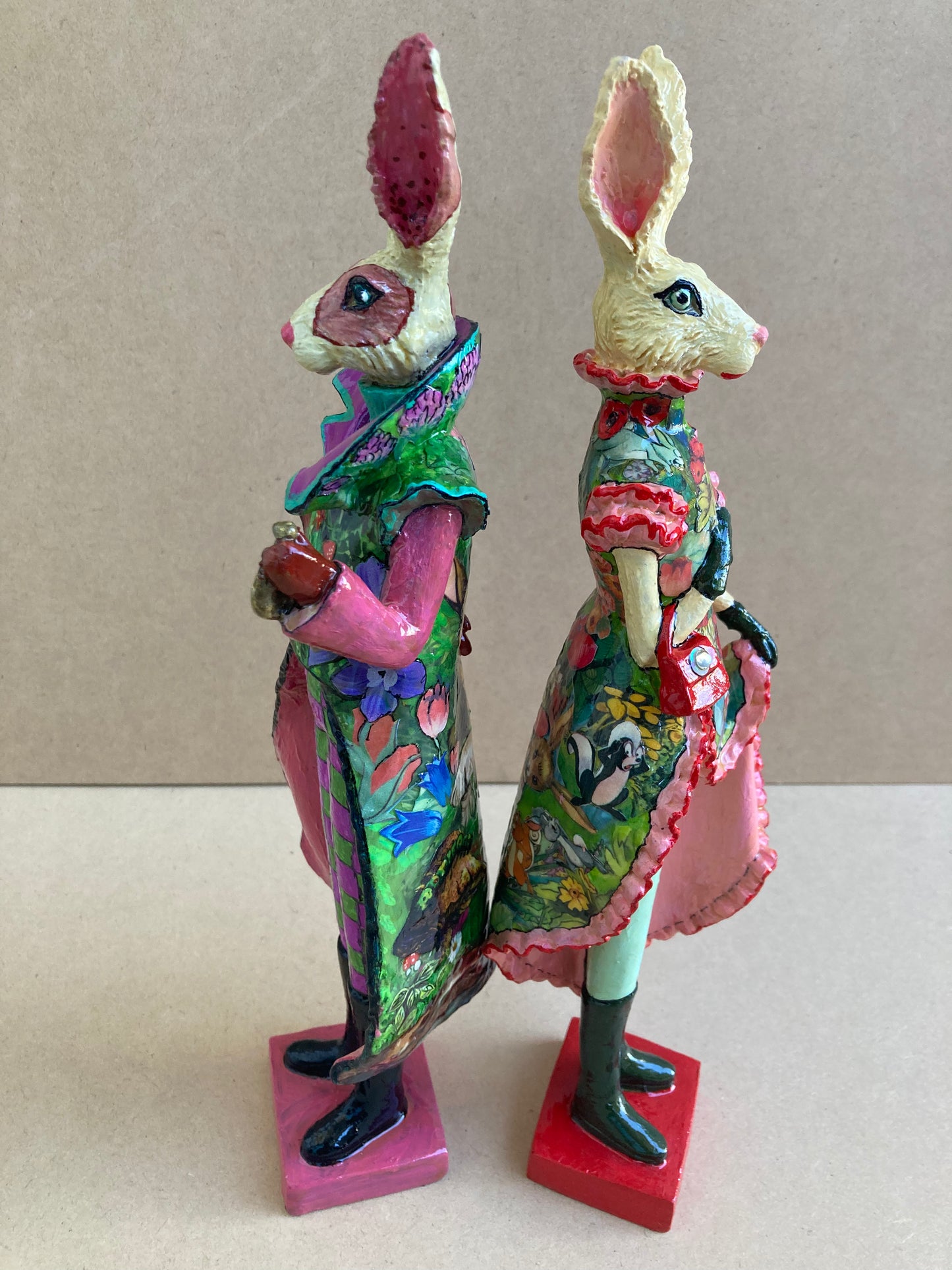 Mr Graze & Mrs Grove - Mixed Media Sculptures