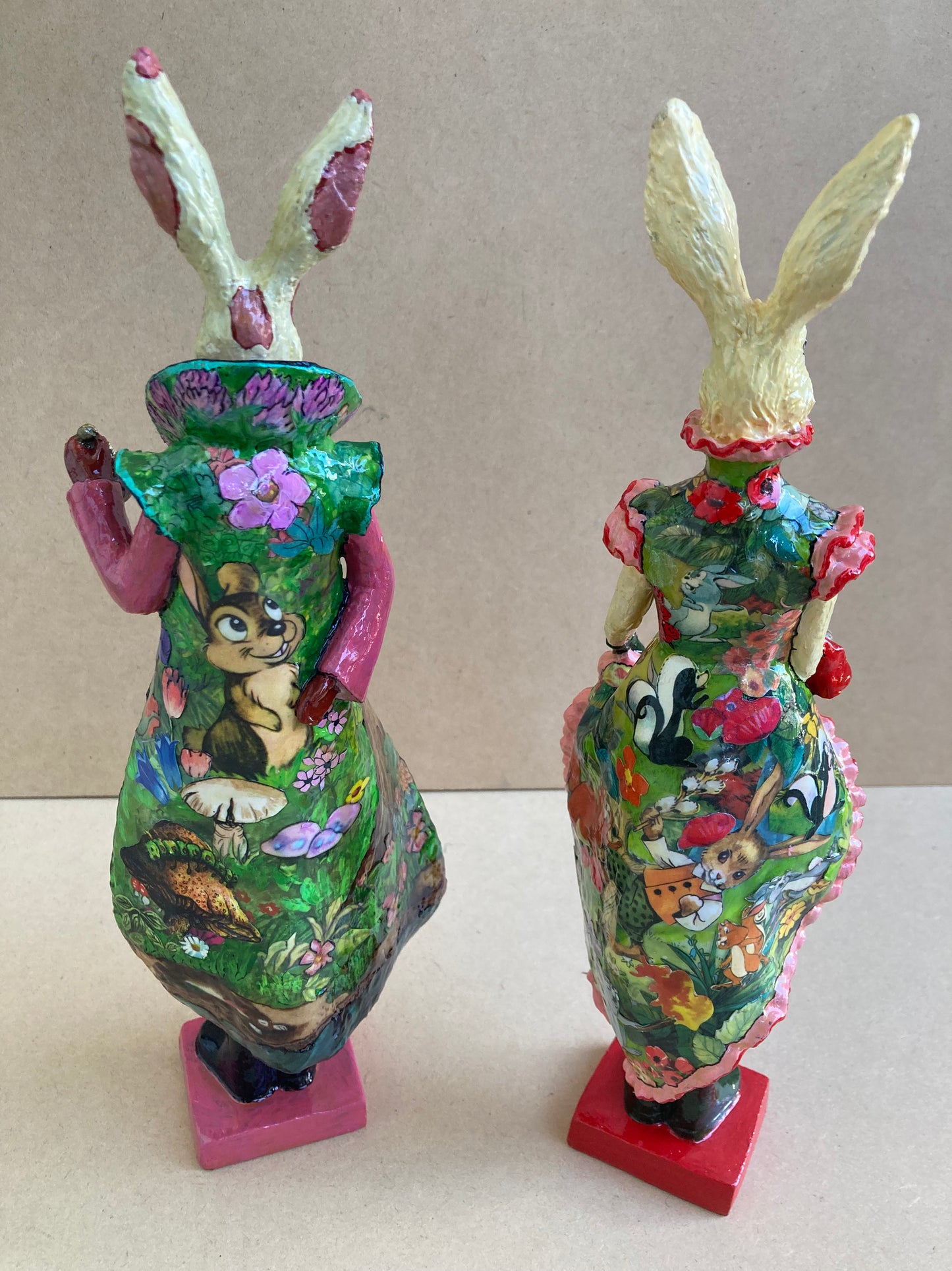 Mr Graze & Mrs Grove - Mixed Media Sculptures