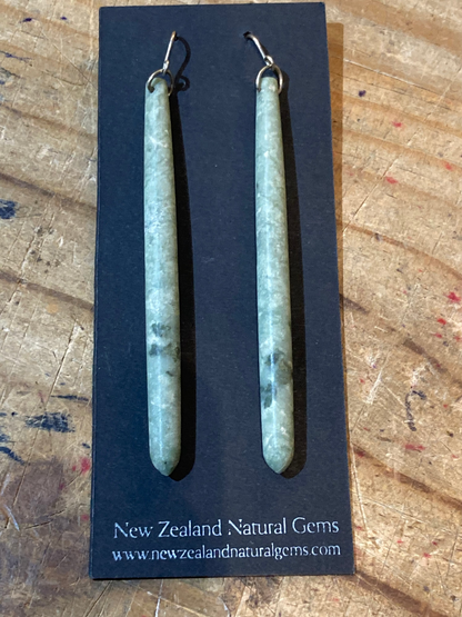 Long Listwanite Earrings