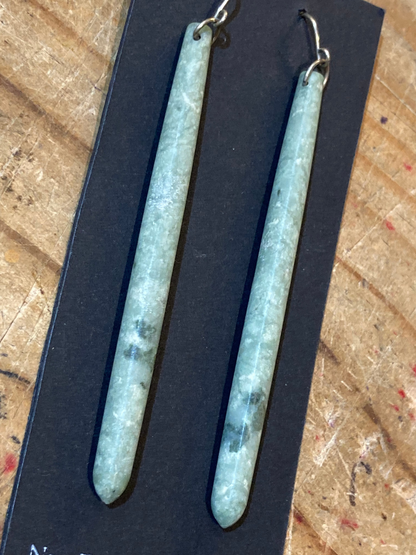 Long Listwanite Earrings