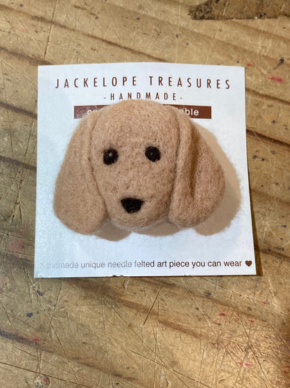 Dog Face Brooch
