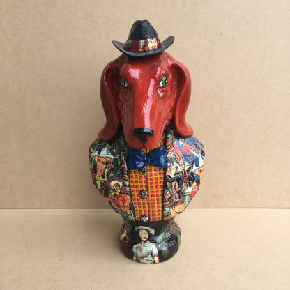 Duke the Dog - Mixed Media Sculpture