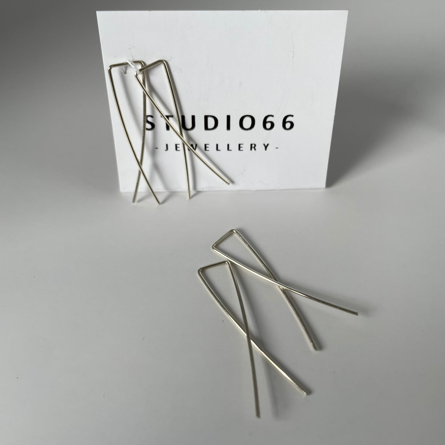 Silver Paperclip Earrings