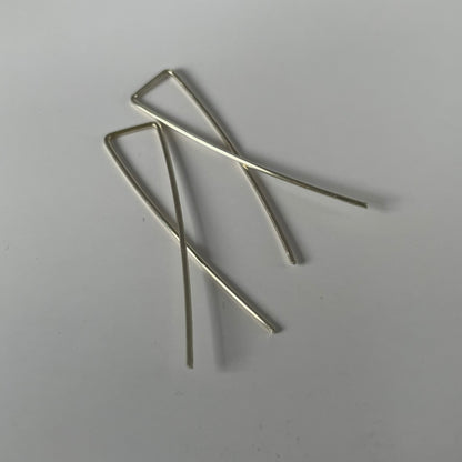 Silver Paperclip Earrings