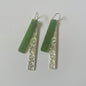 Pounamu and Silver Flower Garden Earrings