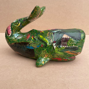 Salty the Whale - Mixed Media Sculpture