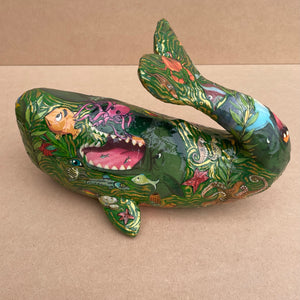 Salty the Whale - Mixed Media Sculpture