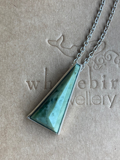 Triangle Facet Pounamu Necklace