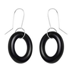 Glass Hoop Earrings
