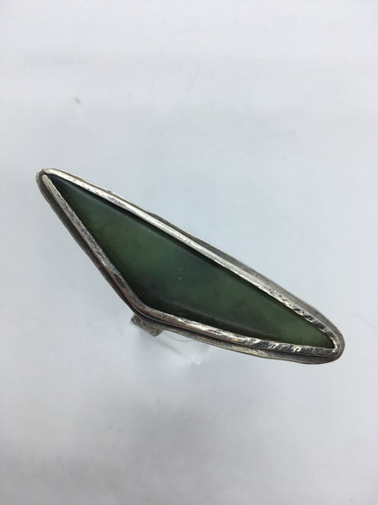 Recycled Silver and Pounamu Ring