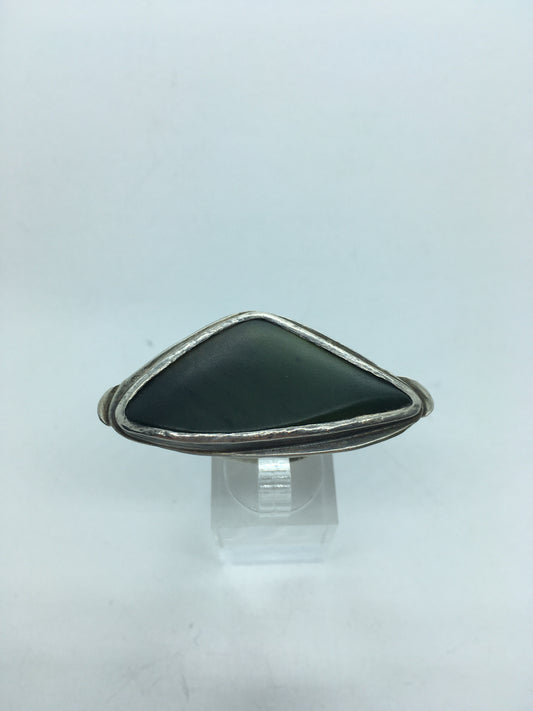 Recycled Silver and Pounamu Ring