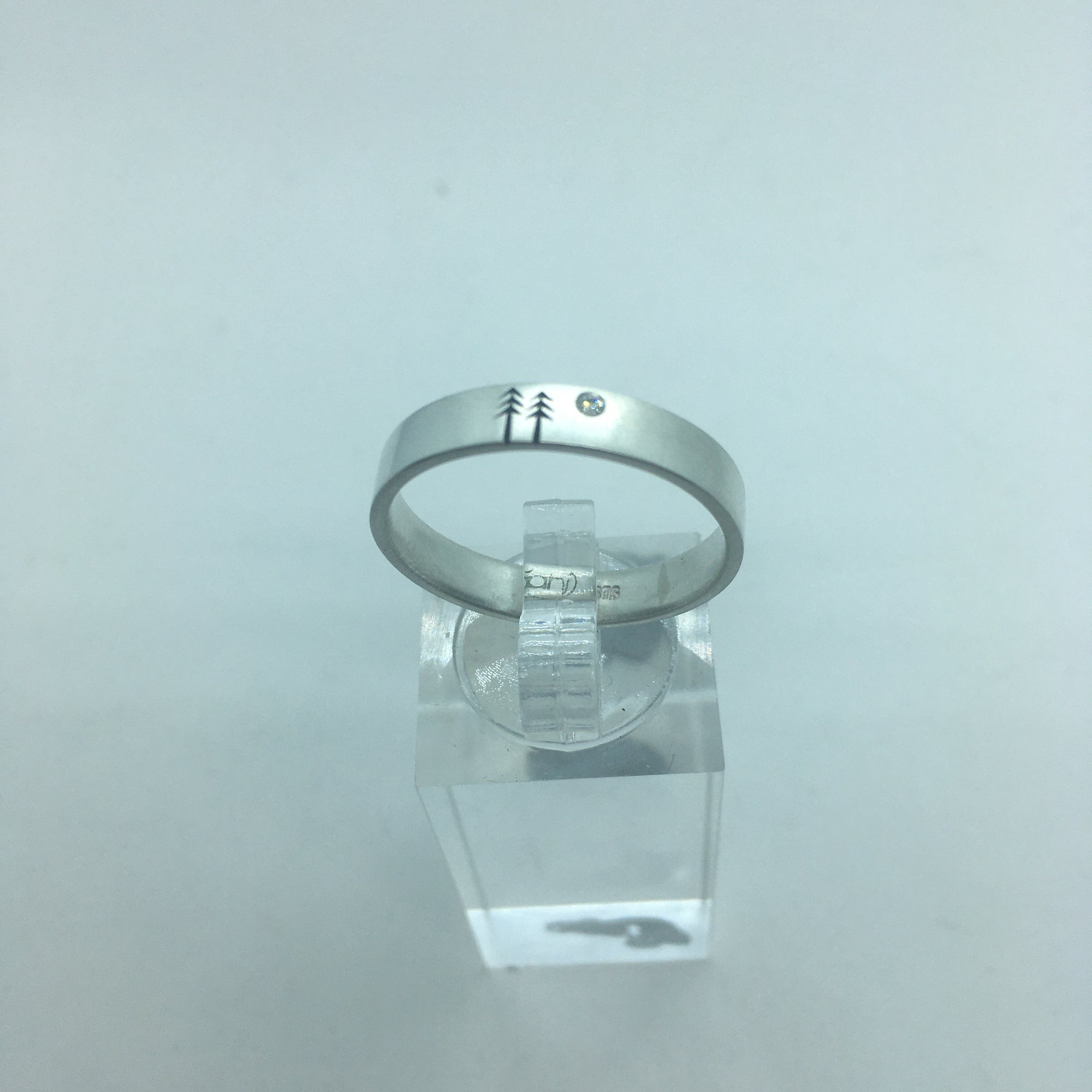 Silver Woodland Ring with Diamonds