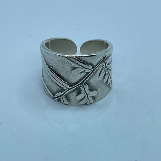 Silver Fern Cuff Ring