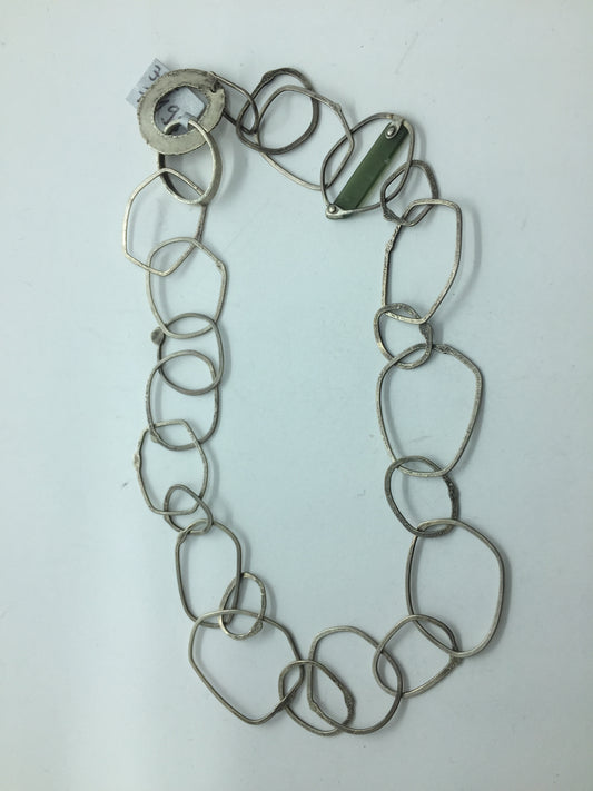 Recycled Silver and Pounamu Link Necklace