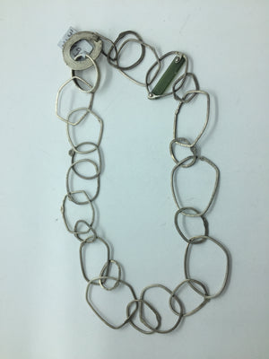 Recycled Silver and Pounamu Link Necklace