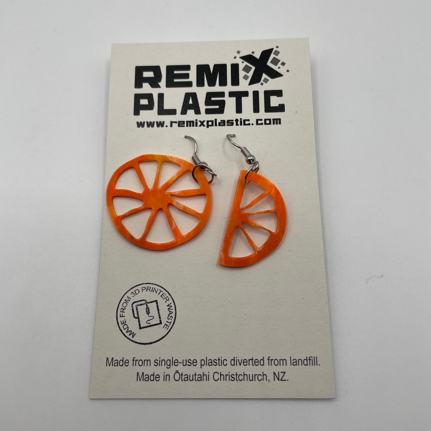 Life Never Gave you Lemons limited edition earrings - Recycled 3D Printer Waste