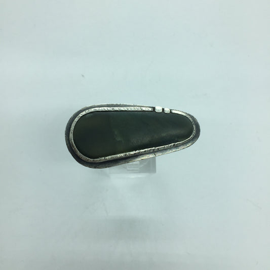 Recycled Silver and Pounamu Ring