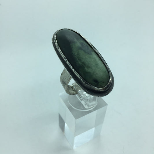 Recycled Silver and Pounamu Ring