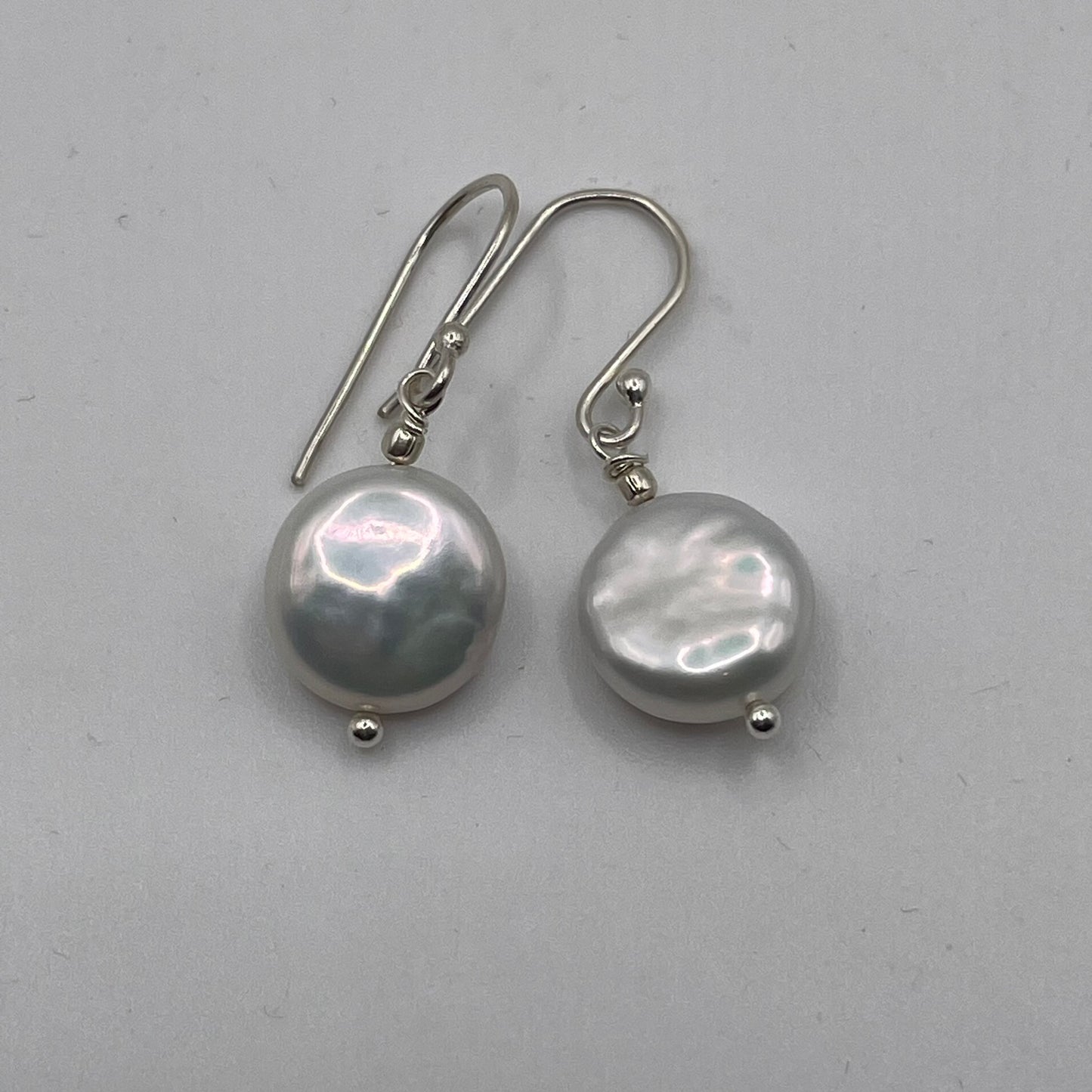 Coin Freshwater Pearl Earrings