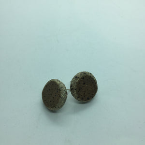 Circle Ceramic Earrings - Nutmeg
