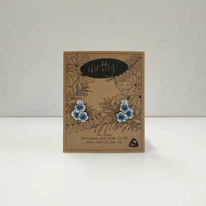 Rimu Chatham Island Forget-me-Not earrings