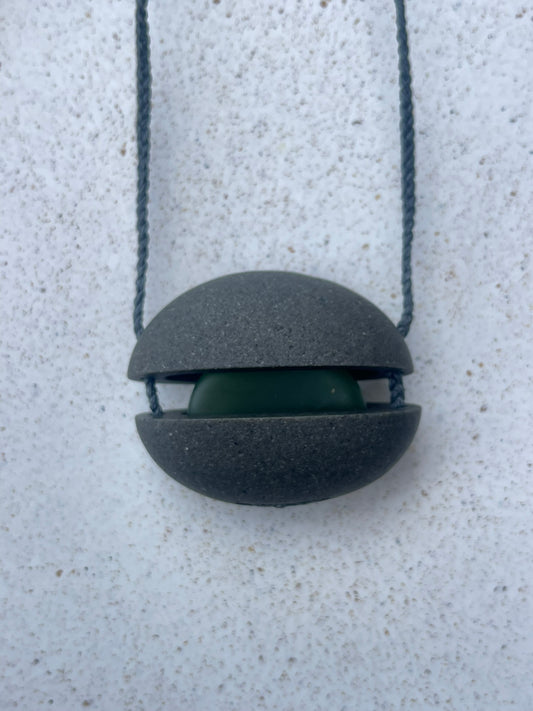 Hidden Charms - Greywacke/Onewa w/ pale Inanga Pounamu