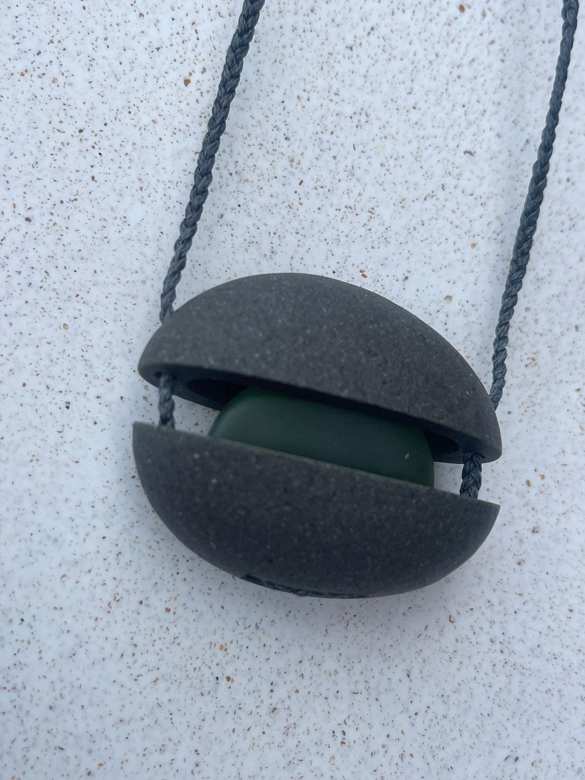 Hidden Charms - Greywacke/Onewa w/ pale Inanga Pounamu