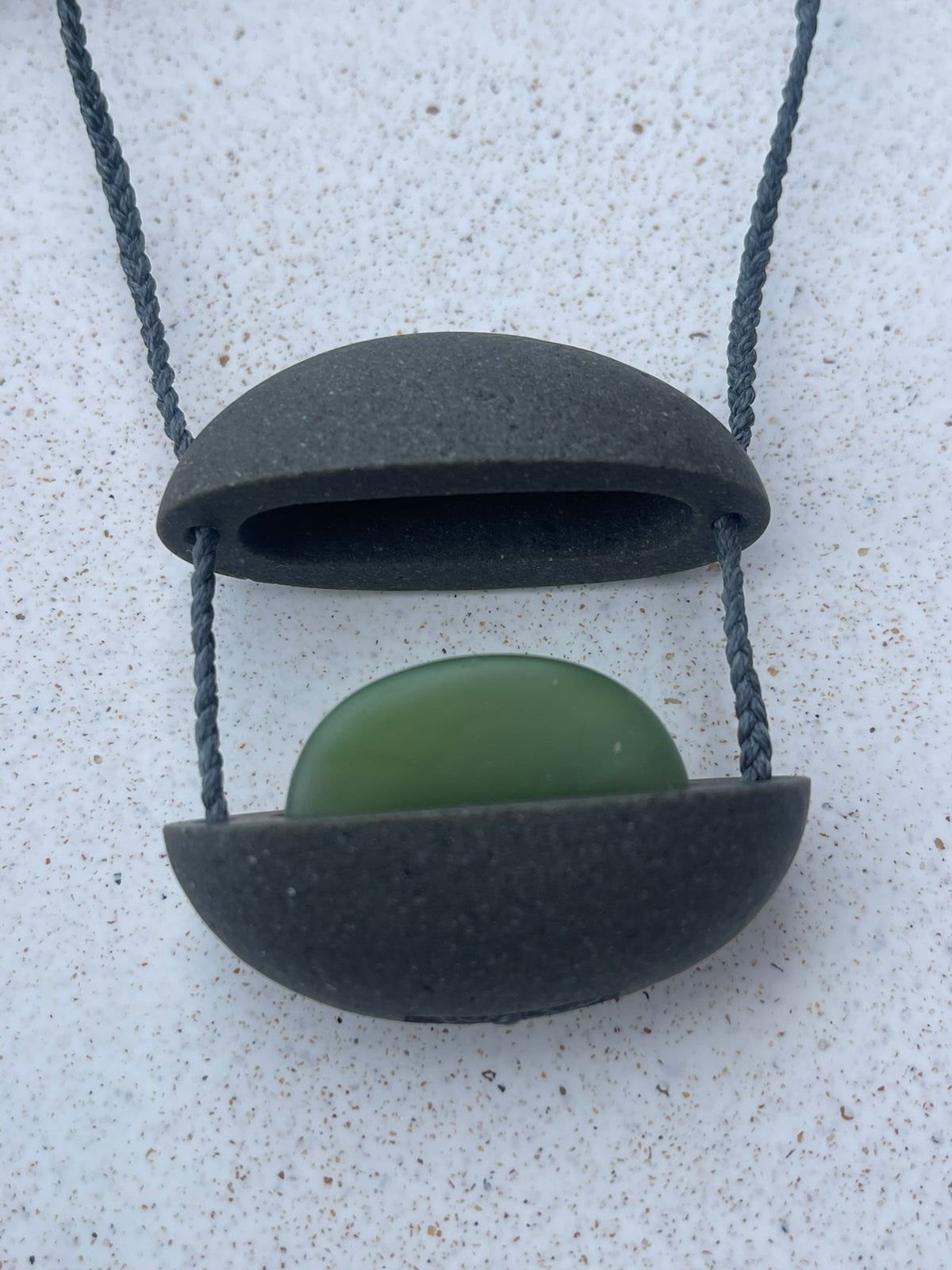 Hidden Charms - Greywacke/Onewa w/ pale Inanga Pounamu