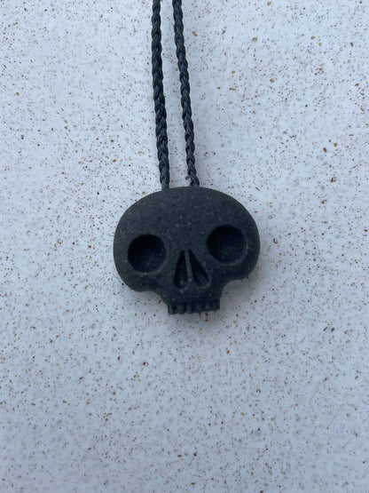 Memento Mori Skull Pendant - Onewa/Greywacke - Small