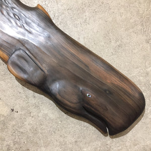 Sperm Whale - Redwood Carving - Right Facing