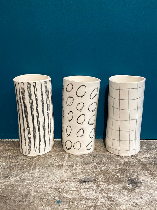 SOS Ceramic Tall Vases