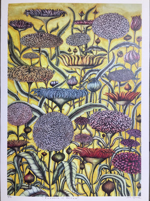 Flowers in Yellow Limited Edition Print