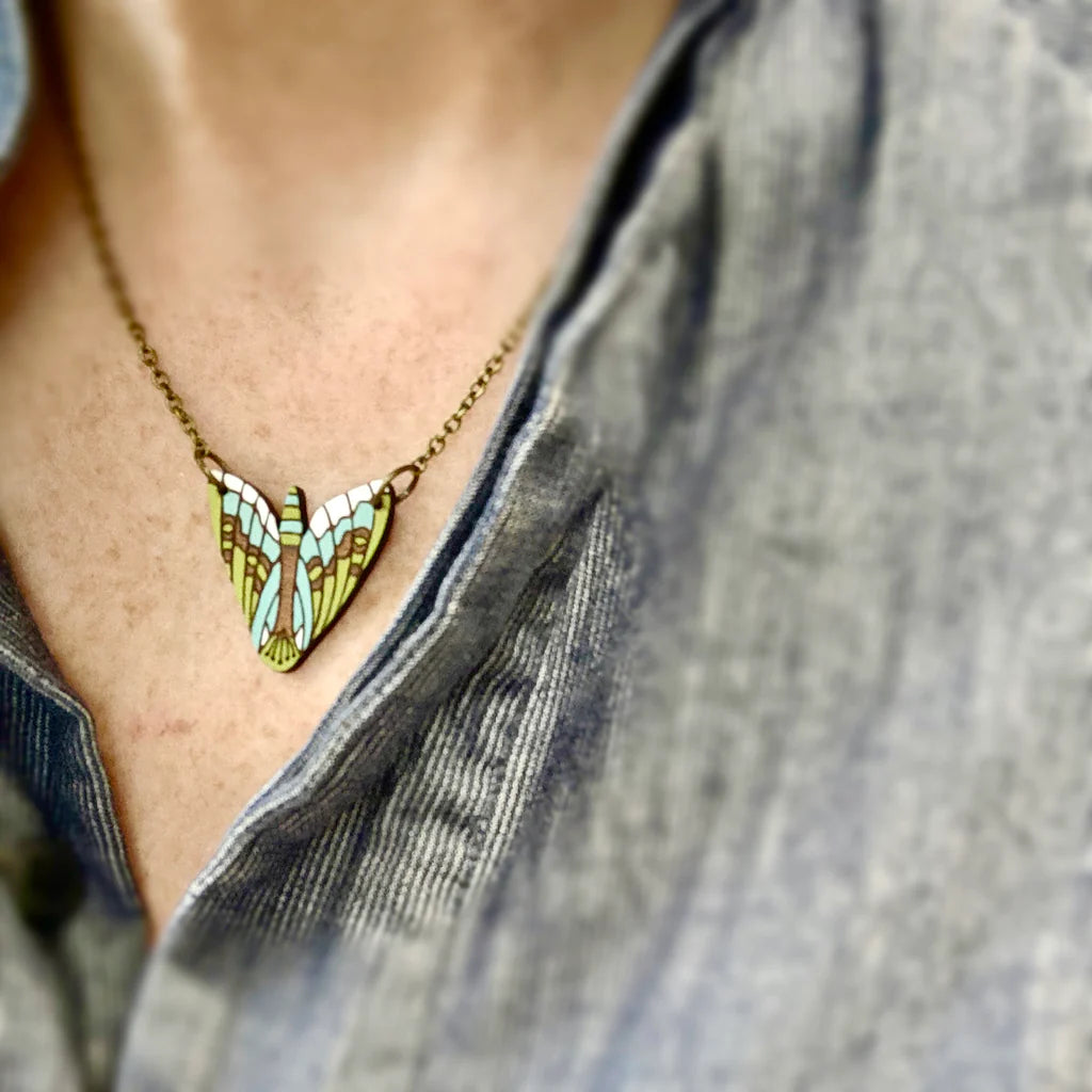 Rimu Puriri Moth Necklace