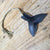 Strength - Cast glass whale tail - Steel Blue