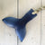 Strength - Cast glass whale tail - Steel Blue